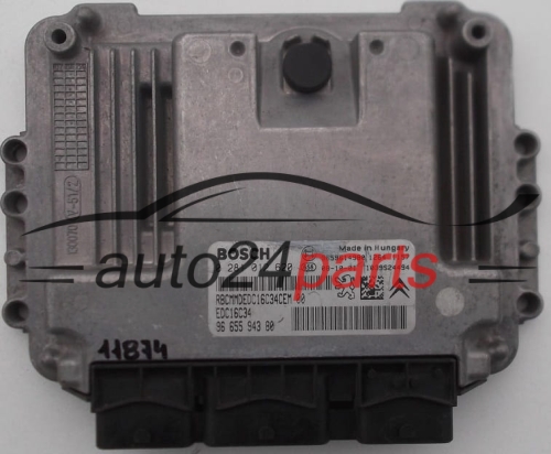 KOMPUTER STEROWNIK SILNIKA CITROEN PEUGEOT 1.6 HDI BOSCH 0 281 012 620,  0281012620, 96 655 943 80, 96 655 943 80, 9659614980, 96 639 446 80, 9663944680 -  