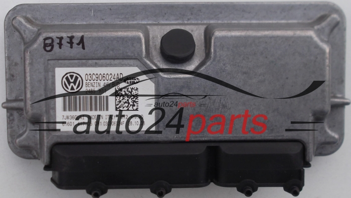 CALCULATEUR MOTEUR VOLKSWAGEN POLO 1.4 MAGNETI MARELLI MY2 4HV.AD, MY24HVAD, 03C 906 024 AD, 03C906024AD, 03C 906 024 F, 03C906024F, 61601.417.05, 6160141705