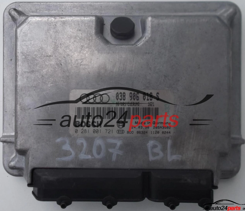 ECU CENTRALITA DE MOTOR AUDI A4 1.9 TDI AFN 038906018S, 038 906 018 S, BOSCH 0281001721