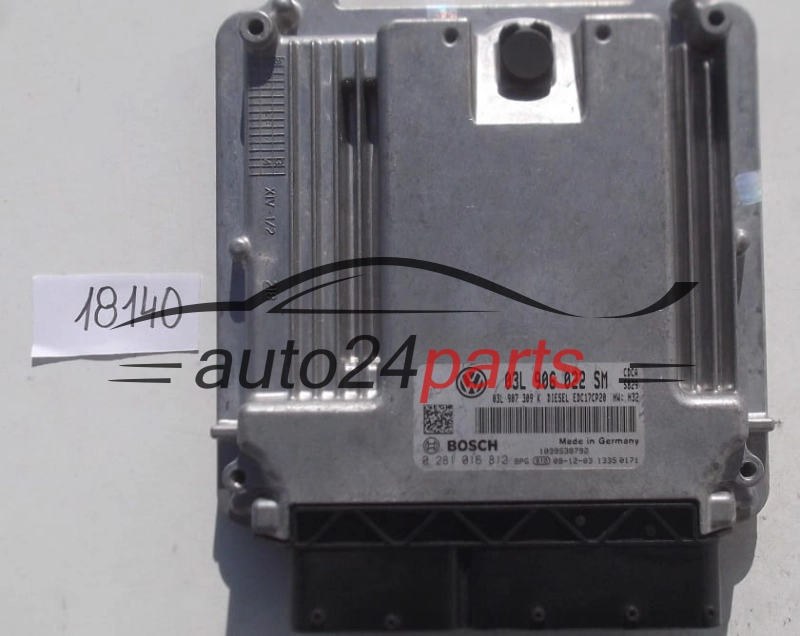 KOMPUTER STEROWNIK SILNIKA VW VOLKSWAGEN AMAROK 2.0 TDI BOSCH 0 281 016 812, 0281016812, 03L 906 022 SM