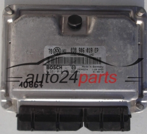 MOTORSTEUERGERÄT ECU STEUERGERÄT VW VOLKSWAGEN PASSAT 1.9 TDI 038906019EP, BOSCH 0281010701, 28SA5254