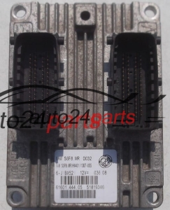 ECU CENTRALITA DE MOTOR FIAT 500 1.2 MAGNETI MARELLI IAW 5SF8.MR, IAW5SF8MR, 51819346, 61601.444.05, 6160144405 