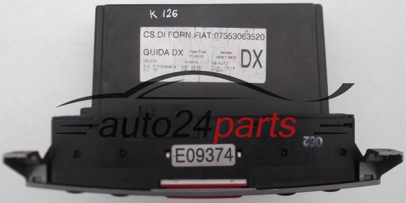 PANEL OGRZEWANIA STEROWNIK NAWIEWU REGULATOR KLIMATRONIK FIAT ALFA 147 07353063520 DX / 07353063520DX