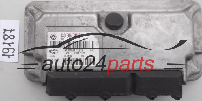 KOMPUTER STEROWNIK SILNIKA VW VOLKSWAGEN FOX 1.4 BKR MAGNETI MARELLI IAW 4EV.AR, IAW4EVAR, 030.906.034.S, 030906034S, 61601.739.06, 6160173906