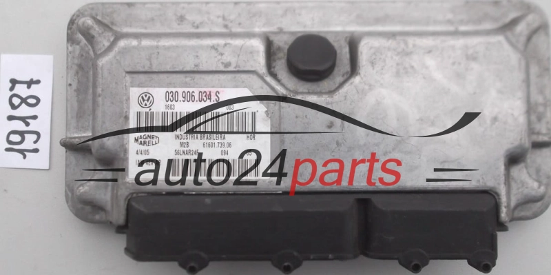 KOMPUTER STEROWNIK SILNIKA VW VOLKSWAGEN FOX 1.4 BKR MAGNETI MARELLI IAW 4EV.AR, IAW4EVAR, 030.906.034.S, 030906034S, 61601.739.06, 6160173906