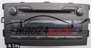RADIO CD MP3 TOYOTA AURIS 86120-02520 /8612002520 / 122000-8900C101 / 1220008900C101 - R204