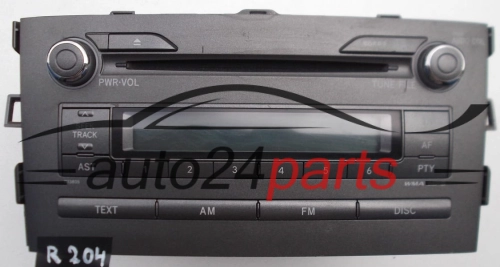 RADIO CD MP3 TOYOTA AURIS 86120-02520 /8612002520 / 122000-8900C101 / 1220008900C101 - R204