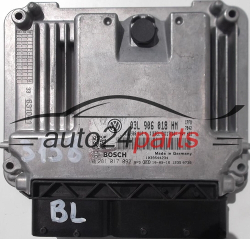ECU CENTRALITA DE MOTOR SEAT ALHAMBRA 2.0 TDI 03L906018HM, 03L 906 018 HM, 03L906018M, 03L 906 018 M, BOSCH 0281017092, 0 281 017 092, DIESEL EDC17C46 CFFB 7842, 1039S44234