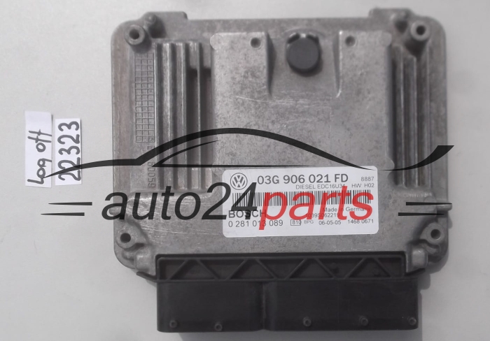 KOMPUTER STEROWNIK SILNIKA VW VOLKSWAGEN GOLF 1.9 TDI 03G906021FD, 03G 906 021 FD, BOSCH 0 281 013 089, 0281013089, DIESEL EDC16U34