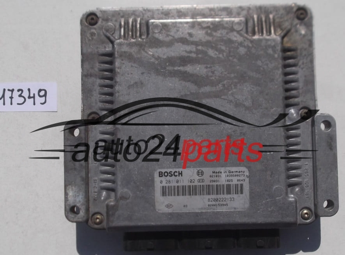 MOTORSTEUERGERÄT ECU STEUERGERAT RENAULT LAGUNA 1.9 DCI BOSCH 0 281 011 102, 0281011102 8200222133, 8200153945, 1039S00273