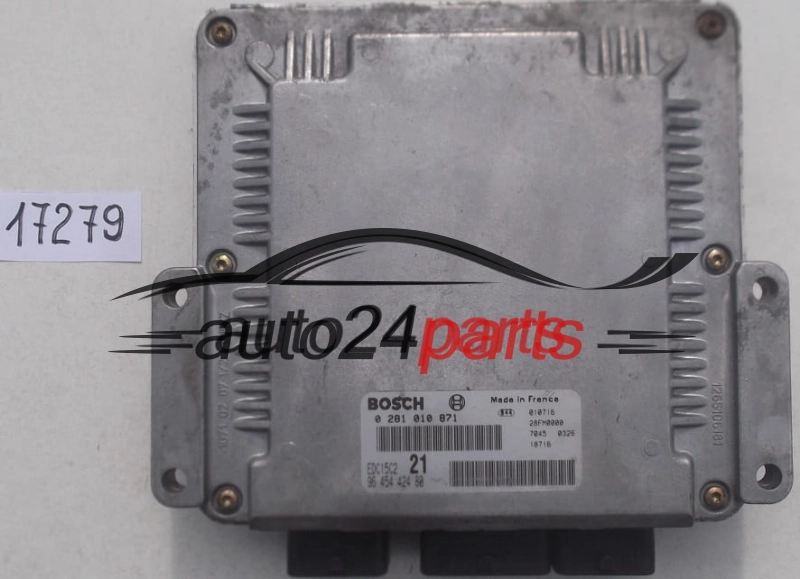 CALCULATEUR MOTEUR CITROEN XSARA 2.0 HDI BOSCH 0 281 010 871, 0281010871, 96 454 424 80, 9645442480, EDC15C2 21 