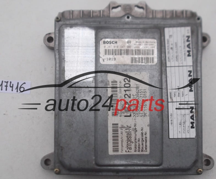 ECU CENTRALITA DE MOTOR MAN 218 CV BOSCH 0 281 010 347