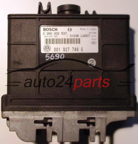 STEROWNIK SKRZYNI AUTOMATYCZNEJ VW VOLKSWAGEN POLO LUPO 1.4 BOSCH 0260002537, 0 260 002 537, 001927749G, 001 927 749 G - 5690