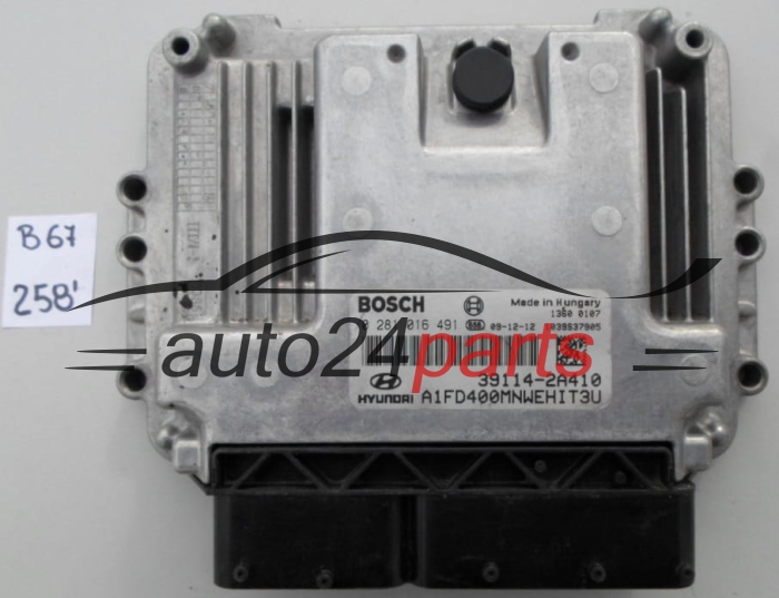 KOMPUTER STEROWNIK SILNIKA HYUNDAI 1.6 CRDI BOSCH 0 281 016 491, 0281016491, 39114-2A410, 391142A410 