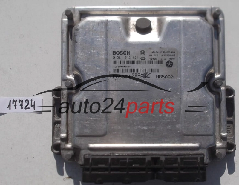  KOMPUTER STEROWNIK SILNIKA CHRYSLER VOYAGER 2.8 CRD BOSCH 0 281 012 121, 0281012121, P05094285AB