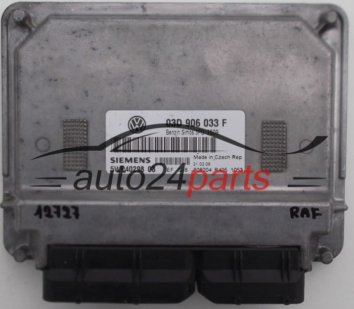 Sterownik silnika VOLKSWAGEN POLO SIEMENS 5WP40298 03D906033F -