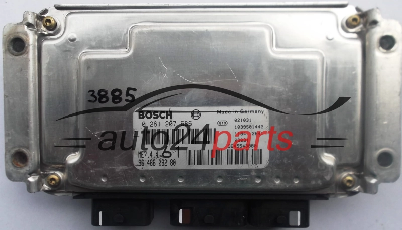 CALCULATEUR MOTEUR CITROEN BERLINGO PEUGEOT PARTNER 1.6 BOSCH 0 261 207 686, 0261207686, 96 486 082 80, 9648608280, ME7.4.4 
