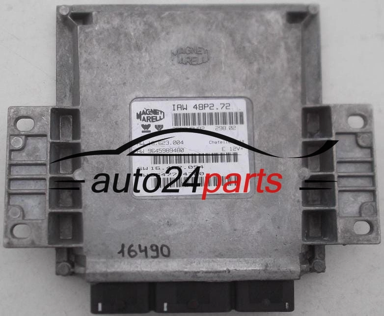 KOMPUTER STEROWNIK SILNIKA CITROEN C3 MAGNETI MARELLI IAW 48P2.72, IAW48P272, HW 16.623.004, 16623004, 9645989480, SW 16.497.054, 16497054, 9647714780 