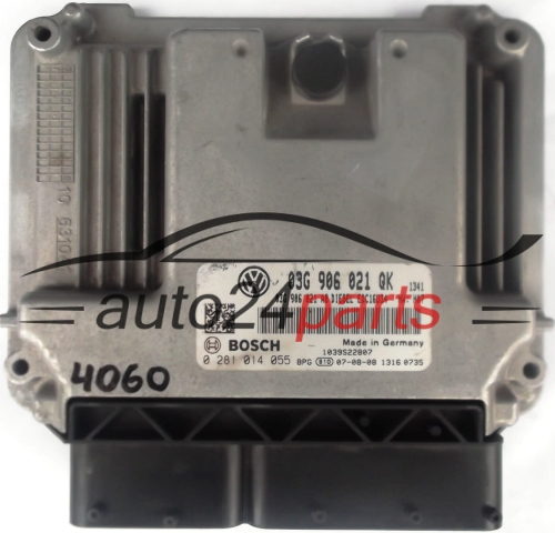 ECU CENTRALITA DE MOTOR VW VOLKSWAGEN GOLF 1.9 TDI 03G906021QK, 03G 906 021 QK, 03G906021AB, 03G 906 021 AB, BOSCH 0 281 014 055, 0281014055, DIESEL EDC16U34 