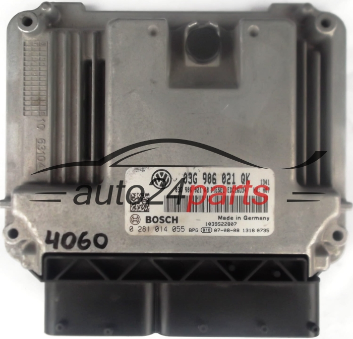 ECU CENTRALITA DE MOTOR VW VOLKSWAGEN GOLF 1.9 TDI 03G906021QK, 03G 906 021 QK, 03G906021AB, 03G 906 021 AB, BOSCH 0 281 014 055, 0281014055, DIESEL EDC16U34 