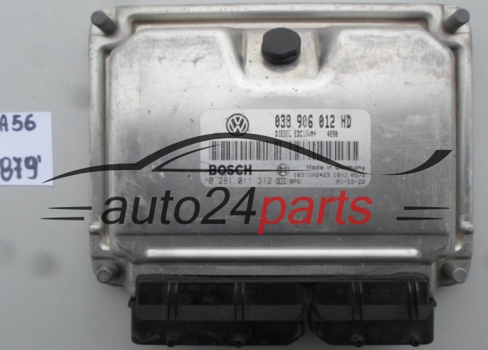 SEAT LEON TOLEDO 1.9 TDI ASV 038 906 012 HD, 038906012HD, BOSCH 0 281 011 312, 0281011312, DIESEL EDC15UM+ 4890, 1039S02423