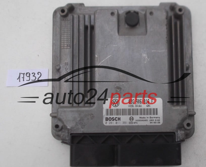 KOMPUTER STEROWNIK SILNIKA SKODA OCTAVIA 2.0 TDI BOSCH 0 281 011 391, 0281011391, 03G 906 016 F, 03G906016F