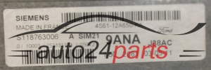 KOMPUTER STEROWNIK SILNIKA FORD FIESTA 1.3 SIEMENS S118763006 A,  4S61-12A650-KA,  9ANA