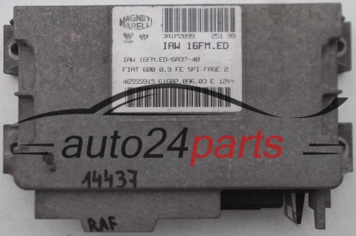KOMPUTER STEROWNIK SILNIKA FIAT 600 MAGNETI MARELLI IAW 16FM.ED, IAW16FMED, 46555915, 61602.096.03 E, 6160209603E - 14437