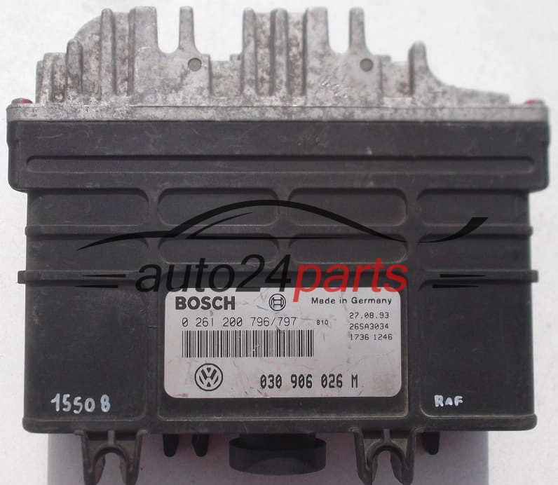 KOMPUTER STEROWNIK SILNIKA VW VOLKSWAGEN POLO 1.0 AAU 030906026M, 030 906 026 M, BOSCH 0261200796, 0261200797, 0 261 200 796/797