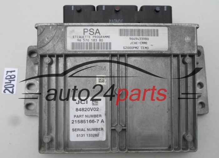 KOMPUTER STEROWNIK SILNIKA CITROEN C2 1.4 Sagem 21585166-7 A, 215851667A, PSA 96 570 183 80, 9657018380, 9649433980