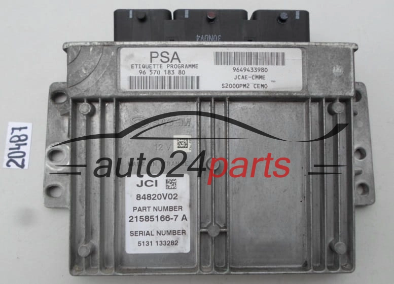 KOMPUTER STEROWNIK SILNIKA CITROEN C2 1.4 Sagem 21585166-7 A, 215851667A, PSA 96 570 183 80, 9657018380, 9649433980