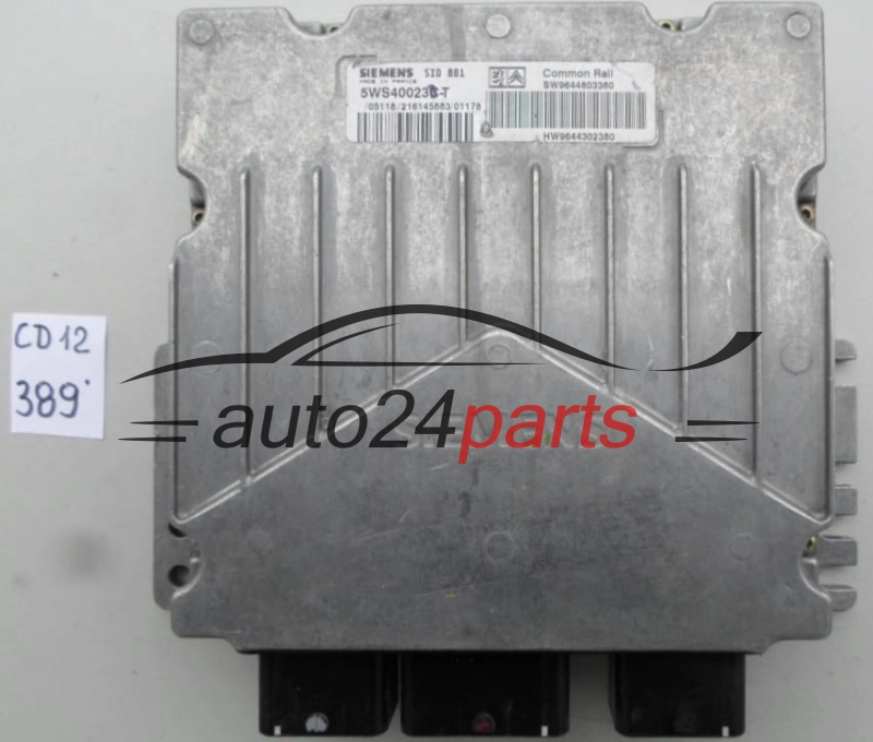 KOMPUTER STEROWNIK SILNIKA CITROEN PEUGEOT 5WS40023C-T, 5WS40023CT, SW9644803380, HW9644302380 