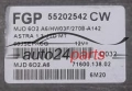 ECU CENTRALITA DE MOTOR OPEL ASTRA 1.3 JTD MAGNETI MARELLI MJD 6O2.A6,  MJD602A6, FGP 55202542 CW, 55202542CW, 71600.138.02, 7160013802 