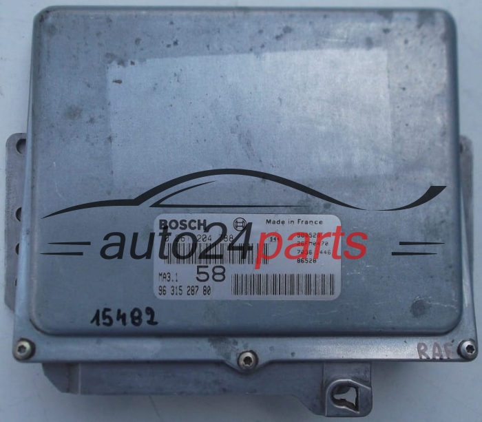 KOMPUTER STEROWNIK SILNIKA CITROEN SAXO PEUGEOT 106 1.1 BOSCH 0261204788, 0 261 204 788, 9631528780, 96 315 287 80