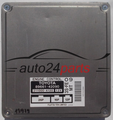 ECU CENTRALITA DE MOTOR TOYOTA RAV-4 FUJITSU 211000-4120,  89661-42090