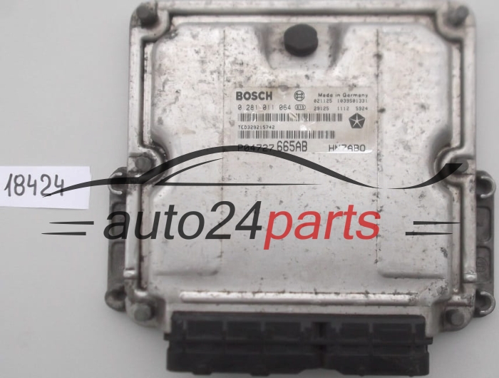 KOMPUTER STEROWNIK SILNIKA CHRYSLER VOYAGER 2.5 CRD BOSCH 0 281 011 064, 0281011064, P04727665AB
