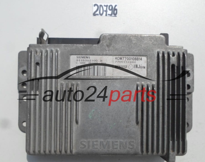 KOMPUTER STEROWNIK SILNIKA RENAULT CLIO 1.4 S115303100B S115303100 115303100 7700112342 HOM7700108814, 7700108814