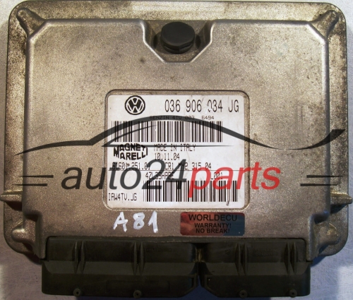 ECU CENTRALITA DE MOTOR  SEAT IBIZA 1.4 BKY Magneti Marelli IAW 4TV.JG,  036 906 034 JG,  61601.251.01