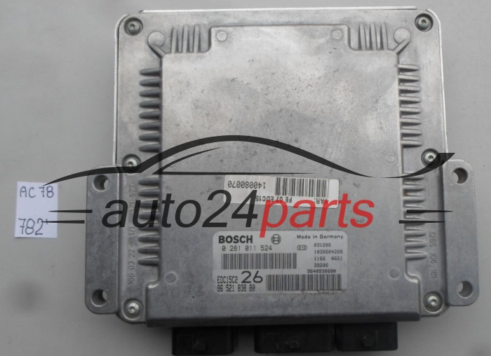 CITROEN C5 2.0 HDI BOSCH 0281011524, 0 281 011 524, 9652183880, 96 521 838 80, EDC15C2 26 