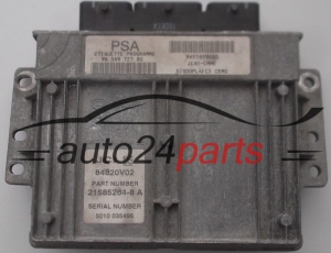 MOTORSTEUERGERÄT ECU STEUERGERÄT PEUGEOT 206 1.4 SAGEM 21585264-8 A, 215852648A, 96 569 727 80, 9656972780, 9655659480 