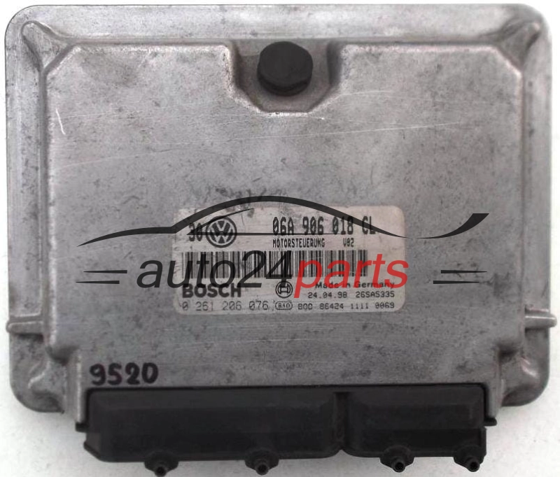 KOMPUTER STEROWNIK SILNIKA VW VOLKSWAGEN GOLF 1.8 20V 06A 906 018 CL, 06A906018CL, BOSCH 0 261 206 076, 0261206076, 26SA5335