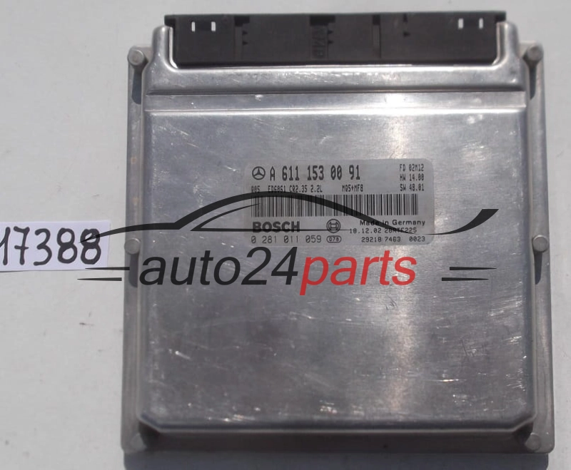 KOMPUTER STEROWNIK SILNIKA MERCEDES BOSCH 0 281 011 059, 0281011059, A 611 153 00 91