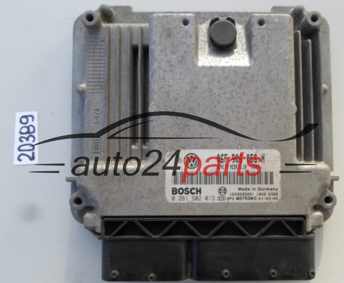 KOMPUTER STEROWNIK SILNIKA VW VOLKSWAGEN TOURAN 2.0 FSI BOSCH 0 261 S02 013, 0261S02013, 06F 906 056 N, 06F906056N, MED9.5.10 