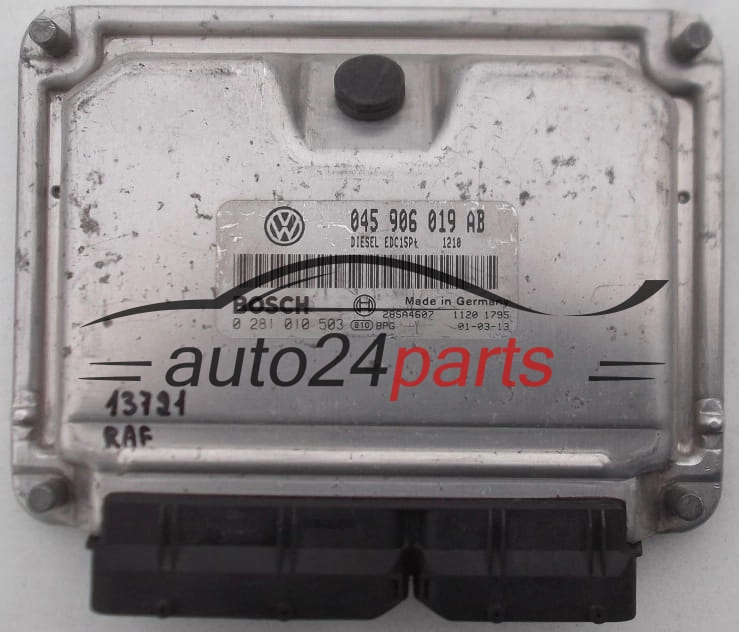 KOMPUTER STEROWNIK SILNIKA VW VOLKSWAGEN POLO 1.4 TDI BOSCH 0281010503, 0 281 010 503, 045906019AB, 045 906 019 AB