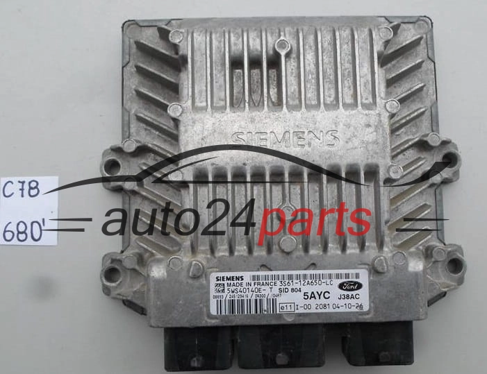 FORD FIESTA 1.4 TDCI 3S6112A650LC, 3S61-12A650-LC SIEMENS SID 804 5AYC J38AC 5WS40140E-T 5WS40140ET