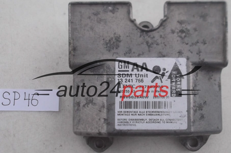 STEROWNIK MODUL PODUSZEK POWIETRZNYCH OPEL ZAFIRA B 13241766 AA, 13 241 766, 93187855, 1232041, 12 32 041