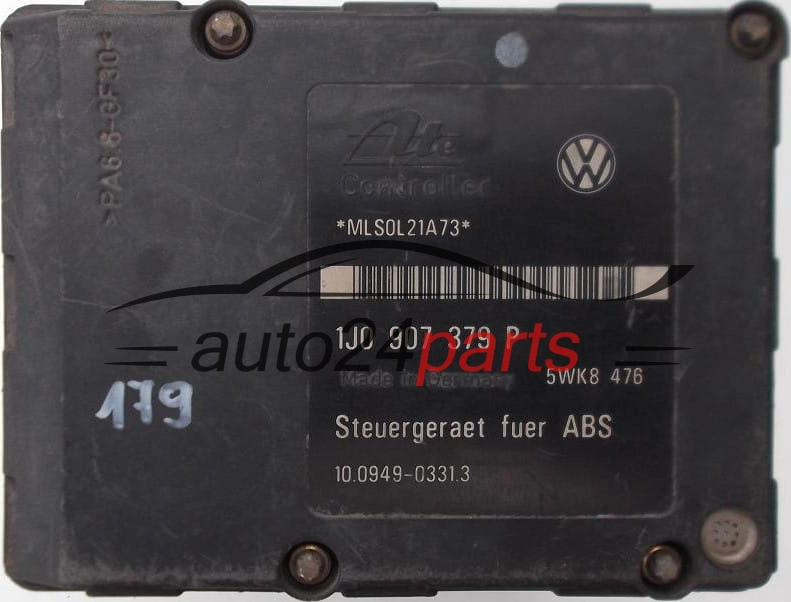 Pompa ABS i sterownik VOLKSWAGEN AUDI SKODA SEAT ALHAMBRA FORD GALAXY ATE 7M3 614 111 H, 7M3614111H, 10.0204-0209.4, 10020402094, 1J0 907 379 P, 1J0907379P, 10.0949-0331.3, 10094903313, 5WK8476