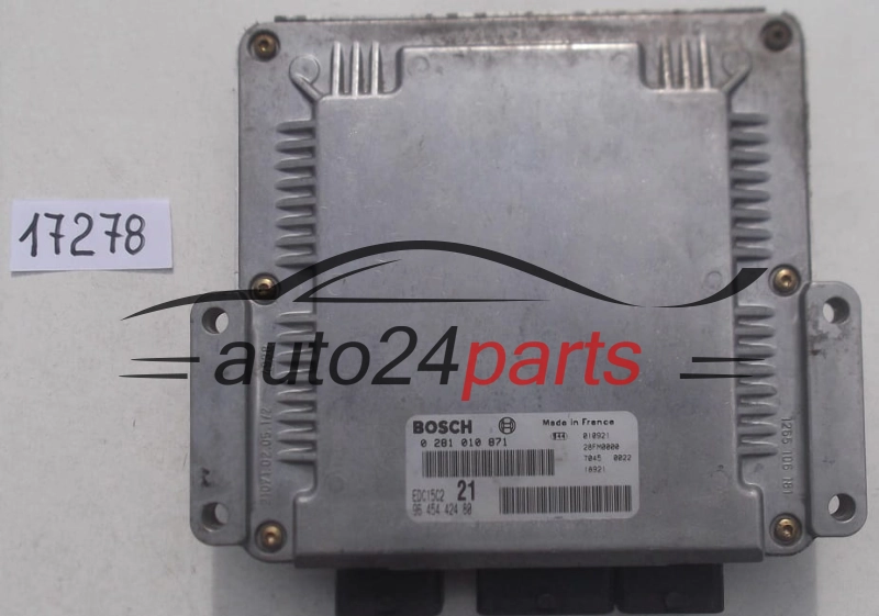 KOMPUTER STEROWNIK SILNIKA CITROEN XSARA 2.0 HDI BOSCH 0281010871, 0 281 010 871, 9645442480