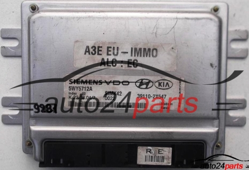 ECU CENTRALITA DE MOTOR KIA RIO 1.3, SIEMENS 5WY5712A, SIMK42, 39110-2X547, 391102X547 