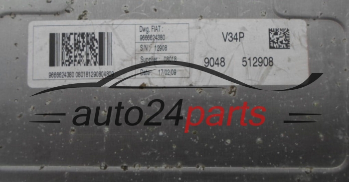 CALCULATEUR MOTEUR PEUGEOT CITROEN FIAT 1.4 Valeo 96 666 243 80,  V34P 9048 512908